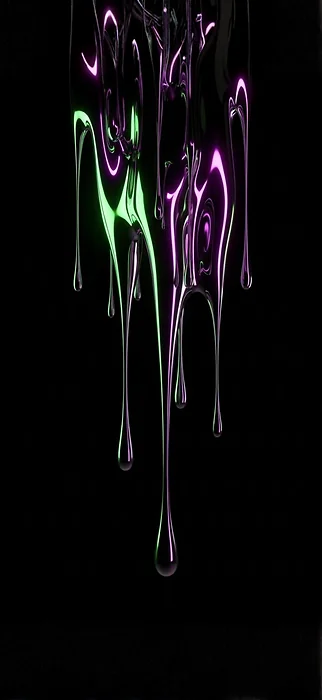 Liquid Chrome & Neon: Dark Aesthetic Wallpaper